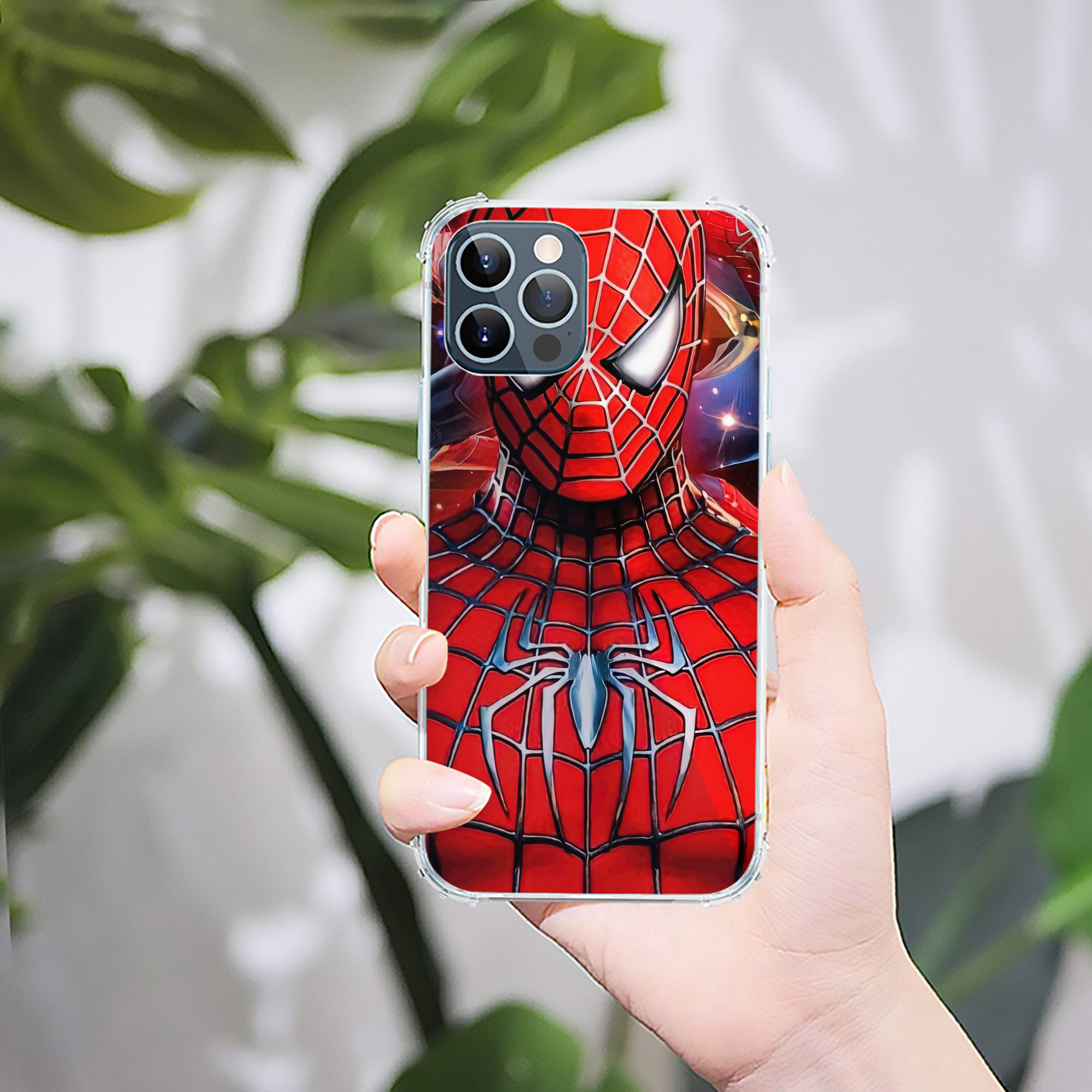 （画像用） Spider Man スパイダーマン 【iPhone 12シリーズ対応】透明スマホケース（クリアソフトケース）
